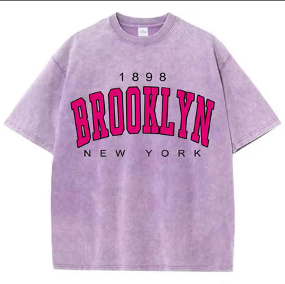 Washed loose top for women