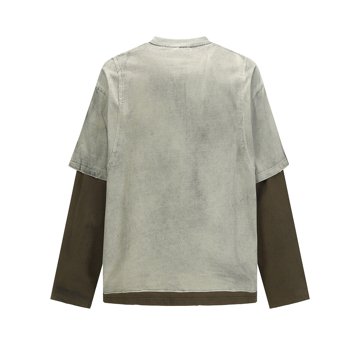Wash and make two fake color blocked hoodies for men