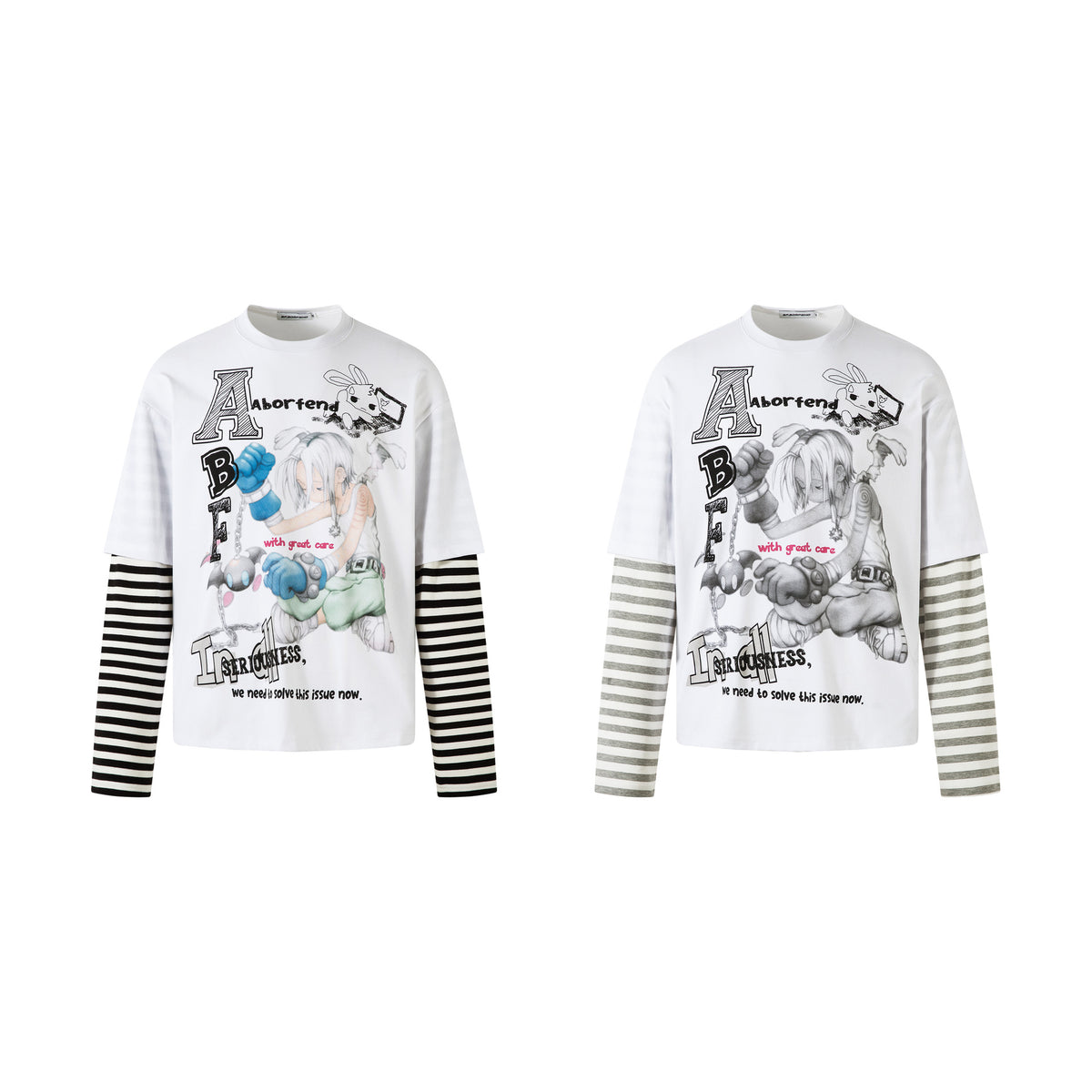 Fake two round neck hoodies for men