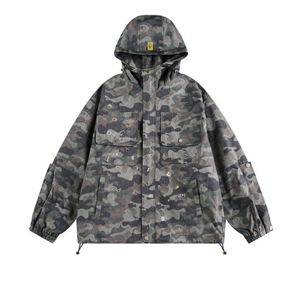 Camouflage jacket hooded jacket for men