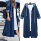 Hooded Outwear Denim Coat For Women Winter Clothes Women Long Overcoat Jacket Coat Jean Sleeve Women's Blouse Veste Femme