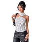 Wave point hanging neck sleeveless top fashion
