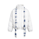 Warm cotton jacket with fake two coats