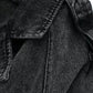 Woman Cropped Denim Jacket  Autumn Women With Belt Jean Jackets for Women Long Sleeve Bomber Streetwear Coats