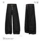 Baggy American Retro High Street Deconstructed Straight Leg Jeans Men Autumn Casual Loose Wide Leg Pants